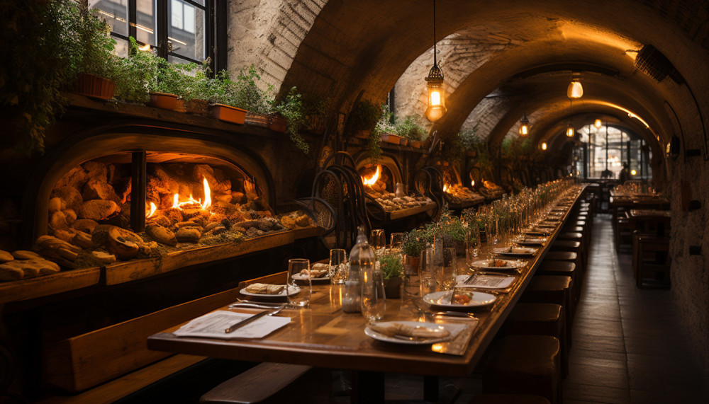 Gustare l'autentica cucina italiana in un ristorante sotterraneo
